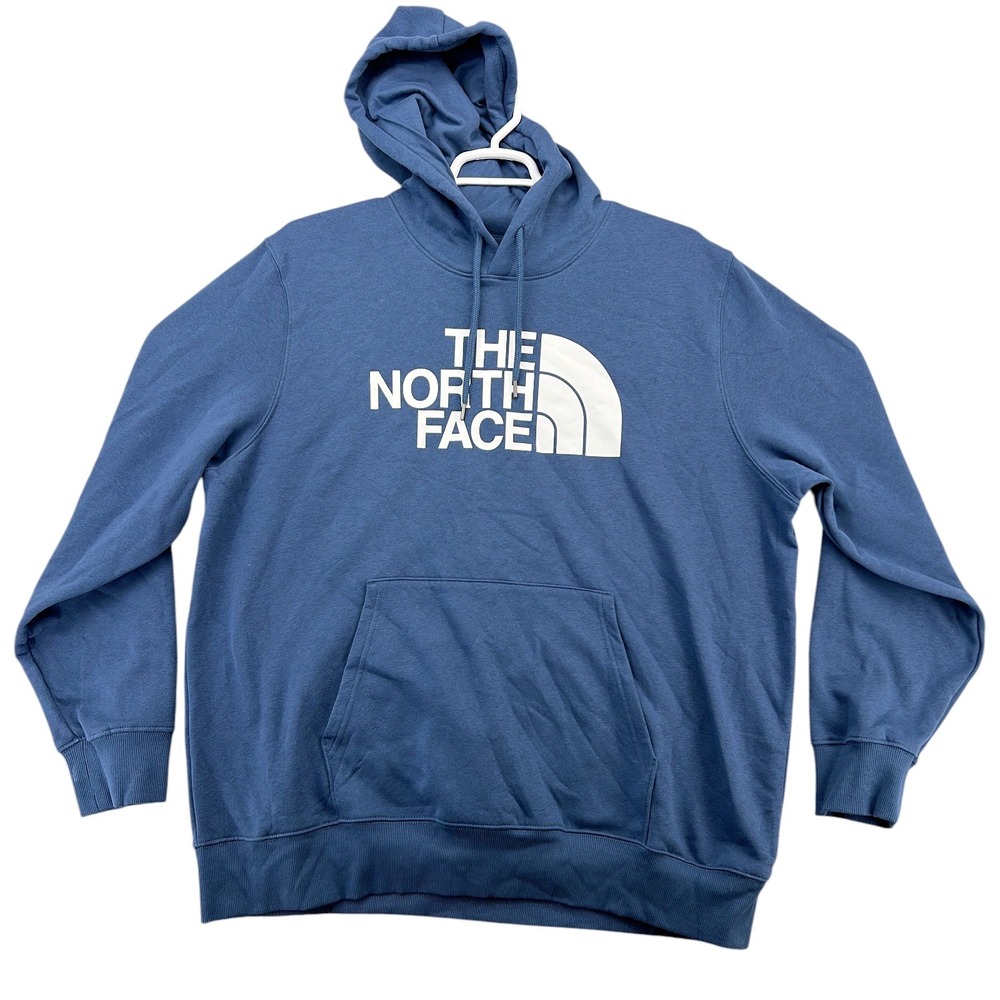 The North Face Hoodie Half Dome Mens XXL Shady Blue Pullover Logo NF0A7UNL